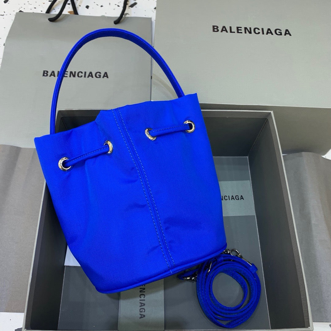 Balen Le Cagole Medium Bucket Bag In Blue, For Women,  Bags 11.8in/30cm