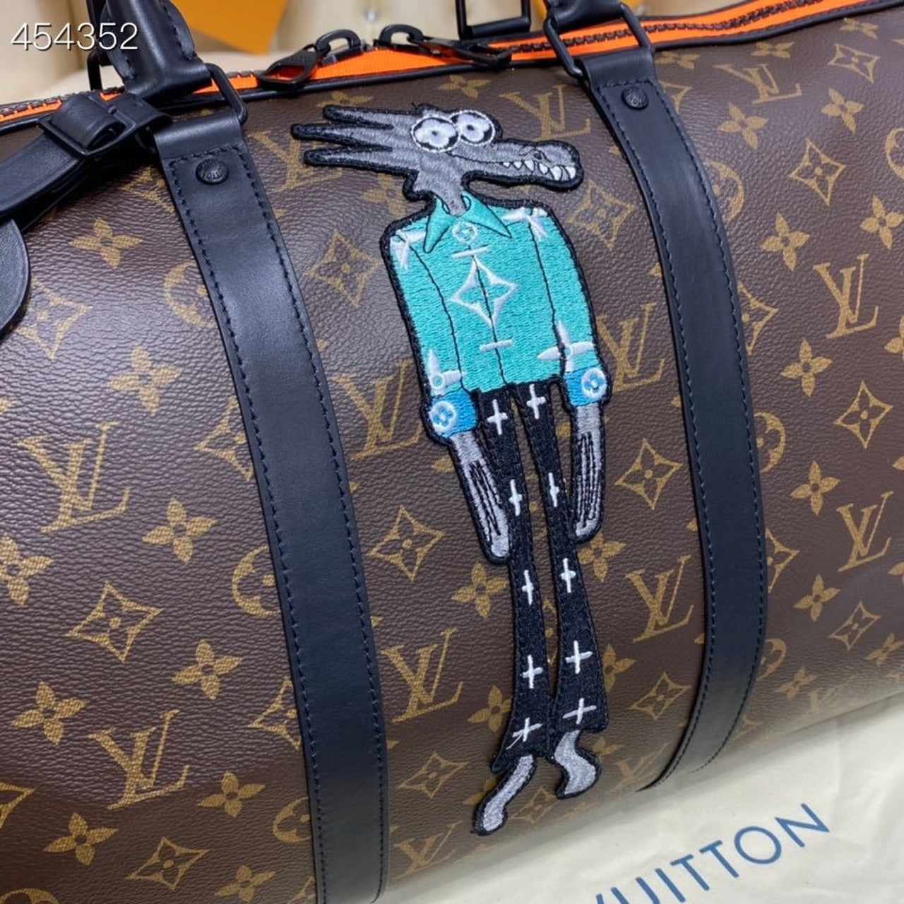 LV X Virgil Abloh Keepall Bandouliere 50 Monogram Canvas For Men, Bags 19.7in/50cm LV M45616