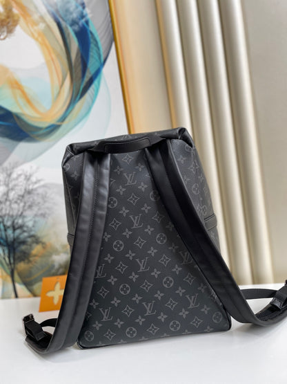 LV Discovery Backpack PM Monogram Eclipse Canvas For Men, Bags 40cm LV M43186