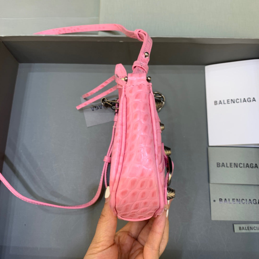 Balen Le Cagole Mini Bag With Chain In Pink, For Women,  Bags 8.2in/21cm