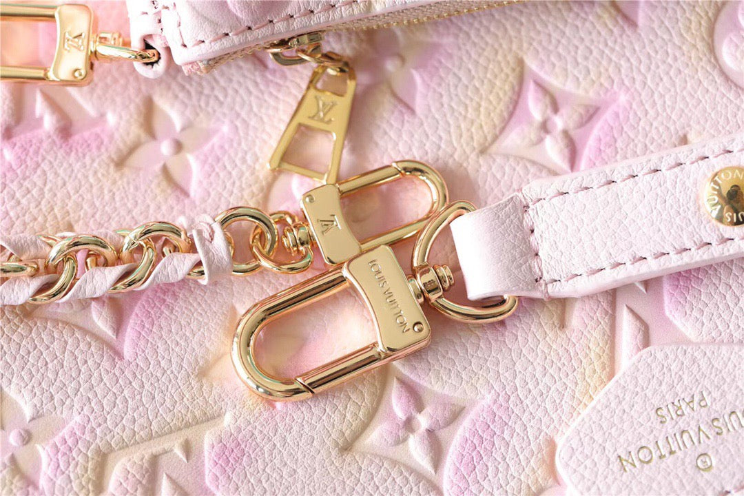 LV Multi Pochette Accessoires Monogram Empreinte Pink For Women, Women’s Handbags 9.4in/24cm LV M46093