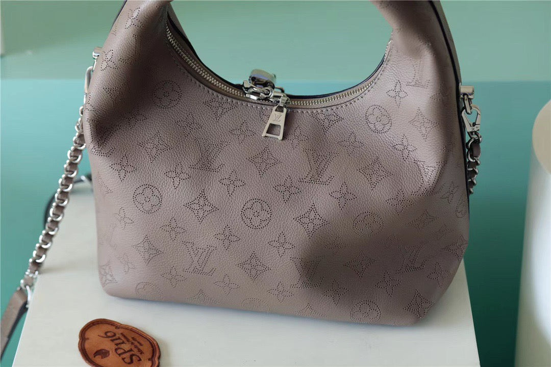 LV Why Knot MM Mahina Galet Beige For Women,  Shoulder And Crossbody Bags 13.4in/34cm LV M20787