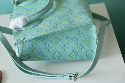 LV OnTheGo PM Monogram Empreinte Light Green For Women, Women’s Bags, Shoulder And Crossbody Bags 9.8in/25cm LV]