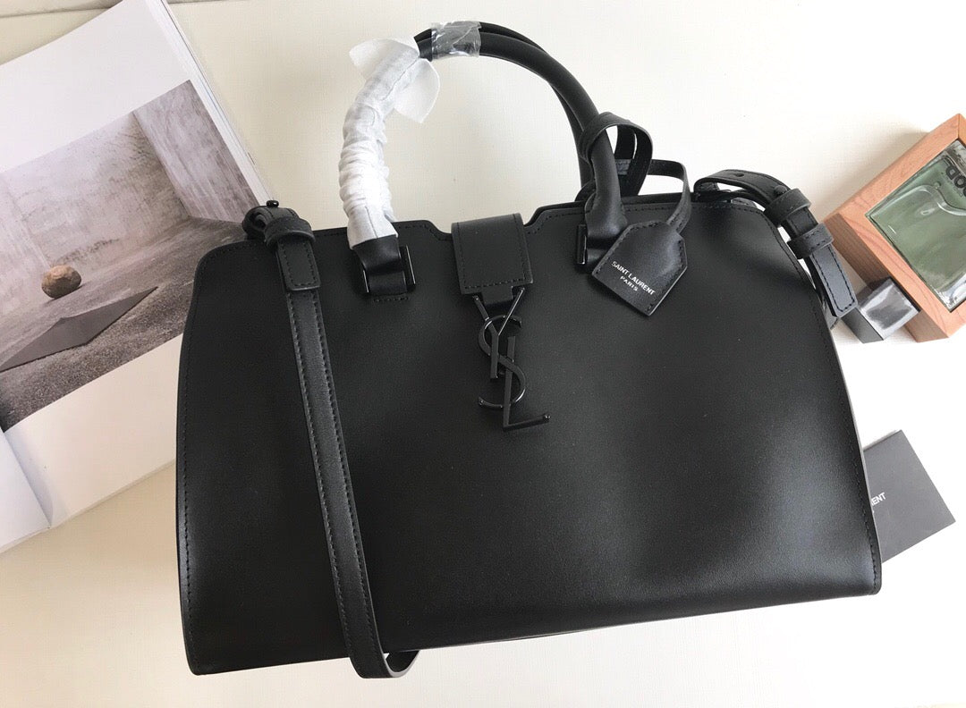 YSSL Monogram Cabas Small Black For Women 12in/31cm YSL