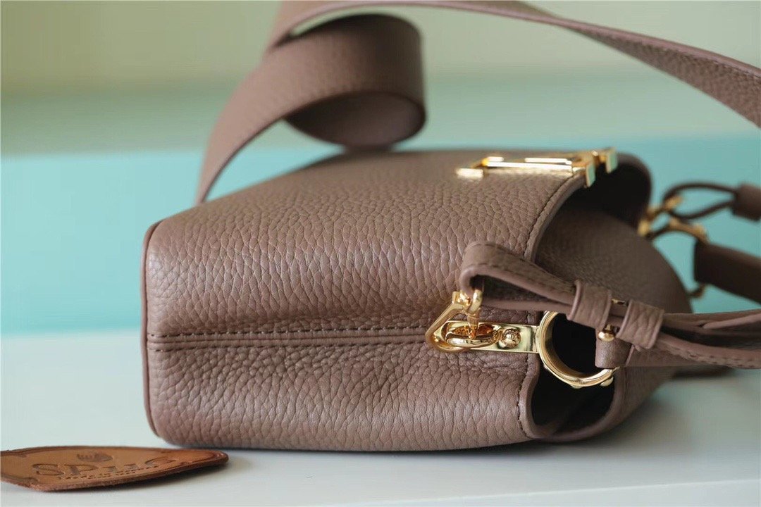 LV Capucines Mini Taurillon Light Brown For Women,  Shoulder And Crossbody Bags 21cm/8.3in LV M56071