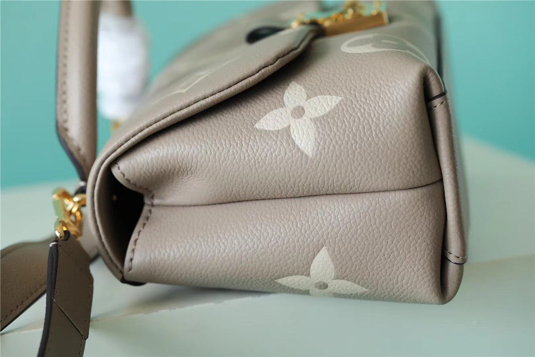 LV Madeleine BB Monogram Empreinte Dove Gray/ Creme Beige For Women,  Shoulder and Crossbody Bags 9.4in/24cm LV