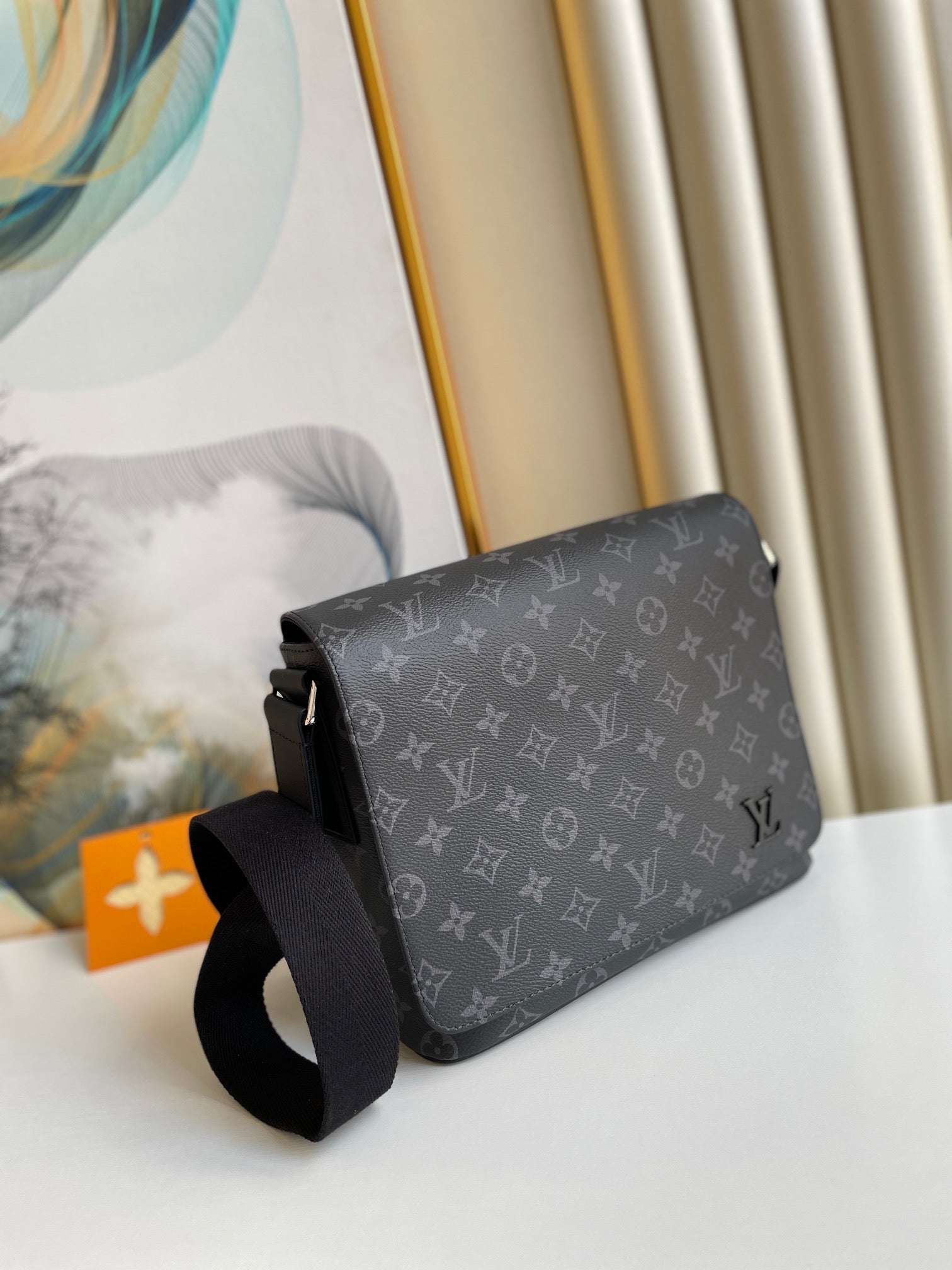 LV District PM Monogram Eclipse Canvas For Men, Bags, Shoulder And Crossbody Bags 9.8in/25cm LV M44000