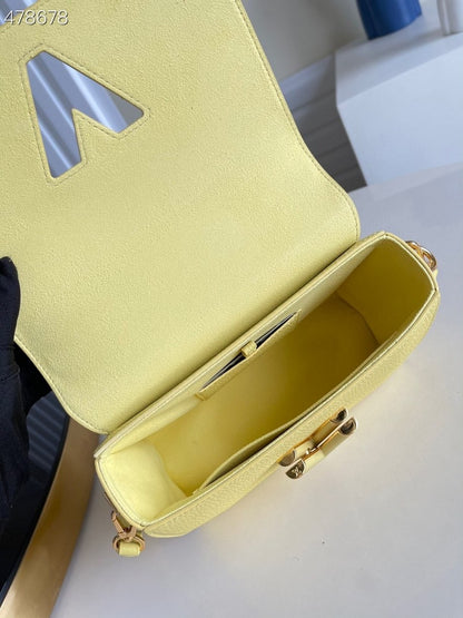 LV Twist MM Ginger Yellow For Women, Women’s Handbags, Shoulder And Crossbody Bags 9.1in/23cm LV