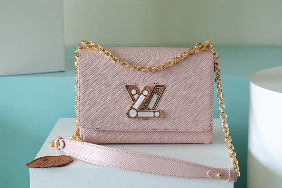 LV Twist MM Epi Light Pink For Women,  Shoulder And Crossbody Bags 9.1in/23cm LV