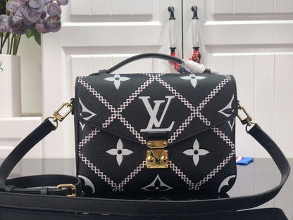 LV Pochette Metis Monogram Empreinte Black For Spring,  Shoulder And Crossbody Bags 9.8in/25cm LV M46028