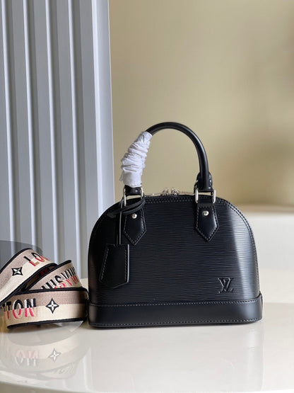 LV Alma BB Monogram Blossoms Black For Women,  Shoulder And Crossbody Bags 9.3in/23.5cm LV M59217