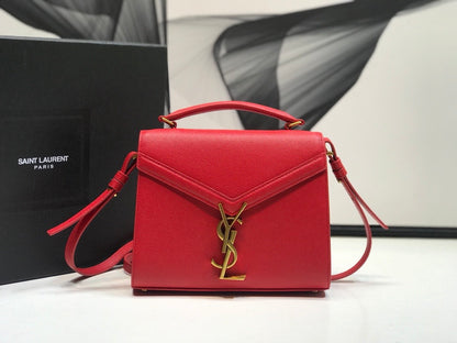 YSSL Cassandra Medium Top Handle Bag Red For Women 9.6in/24.5cm YSL  