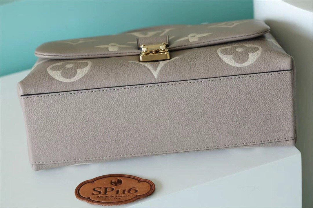 LV Madeleine MM Monogram Empreinte Dove Gray/ Creme Beige For Women,  Shoulder and Crossbody Bags 11.8in/30cm LV M46041