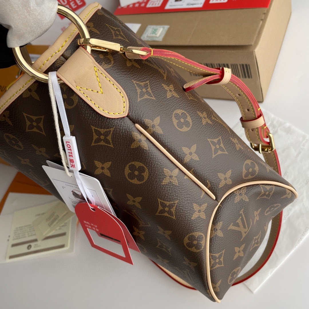 LV Delightful PM Monogram Canvas Natural For Women,  Shoulder Bags 33cm LV M40352