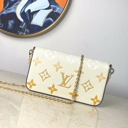 LV Monogram Empreinte Pochette 21cm White