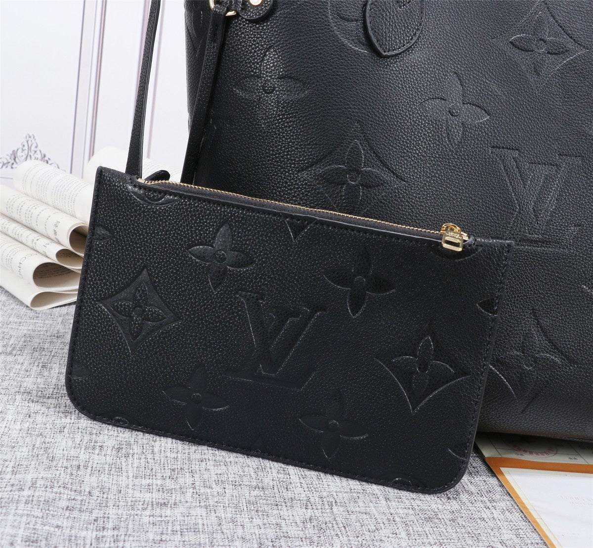 LVNeverfull Monogram Empreinte 32cm/ Black