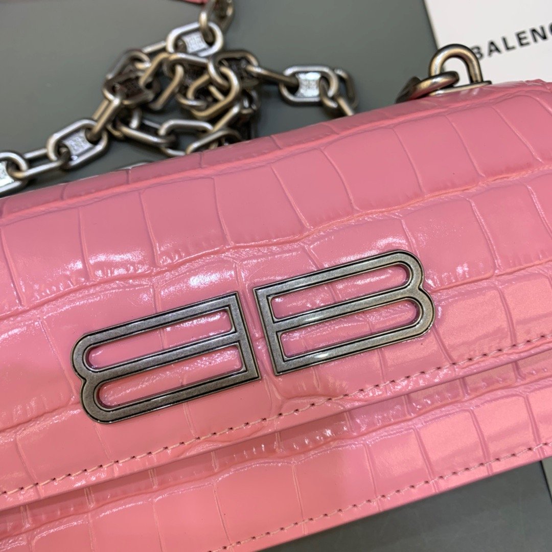 Balen Gossip Small On Chain Shoulder Bag Pink, For Women,  Bags 7.4in/19cm