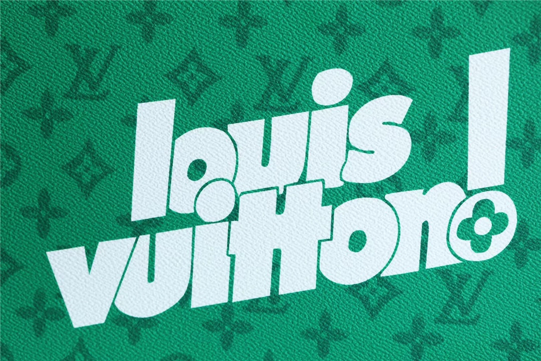 LV Pochette Voyage MM Vintage Monogram Canvas Green By Virgil Abloh For Fall-Winter, Travel Accessories 27cm LV M80803