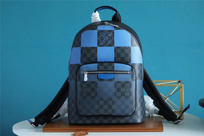 LV Josh Backpack Damier Graphite Giant Blue For Men, Bags 40cm LV N40402