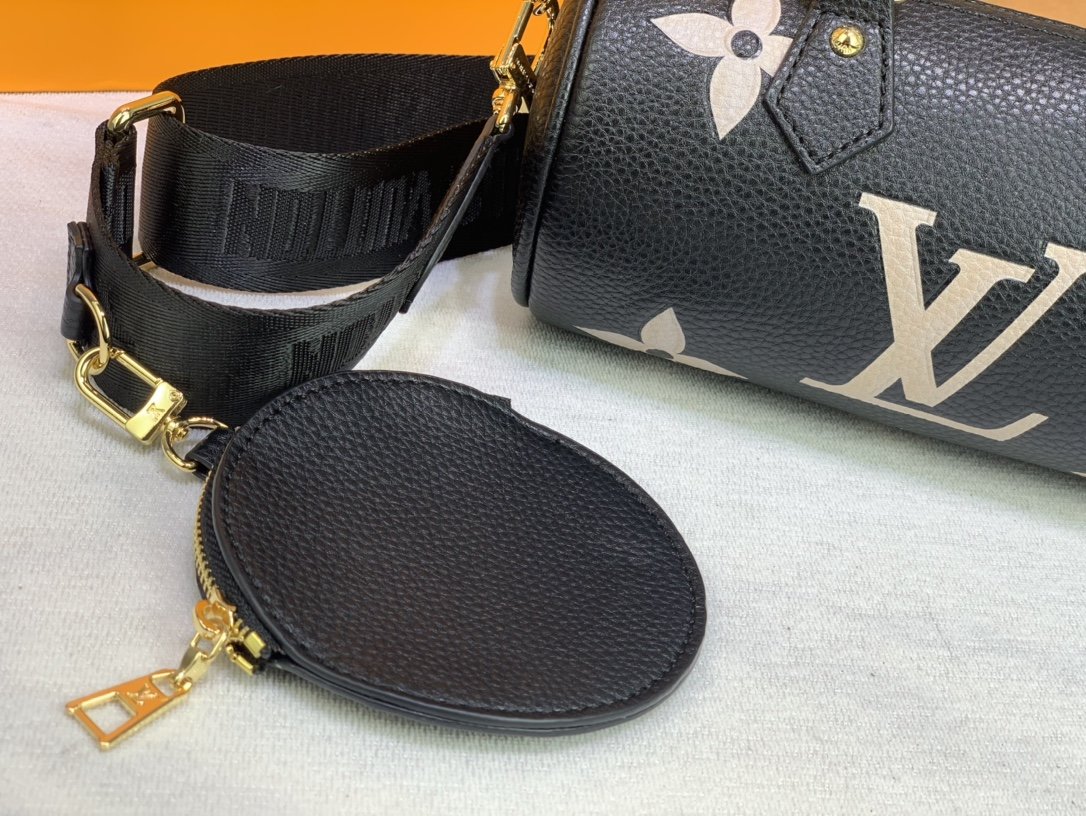 LV Papillon BB Monogram Empreinte Black/Beige For Women,  Shoulder And Crossbody Bags 7.9in/20cm LV M45980