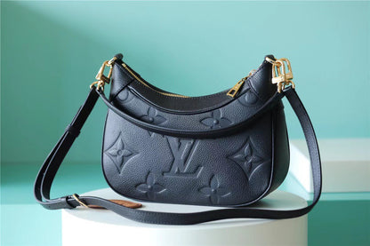 LV Bagatelle Monogram Empreinte Black For Women,  Shoulder And Crossbody Bags 22cm/8.7in LV M46002