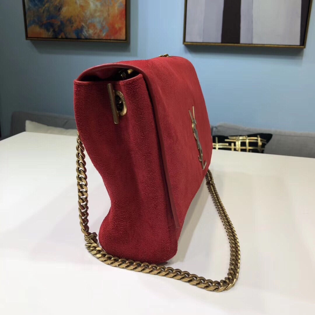 YSSL Kate Medium Reversible Chain Bag Red For Women 28.5in/11.2cm YSL 