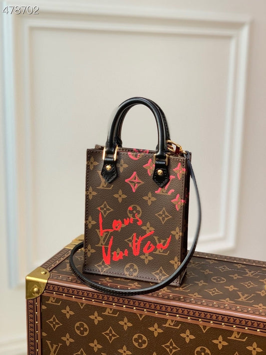 LV x Urs Fischer Petite Sac Plat Bag 18cm Monogram Canvas Spring/Summer 2021 Collection M69442, Brown