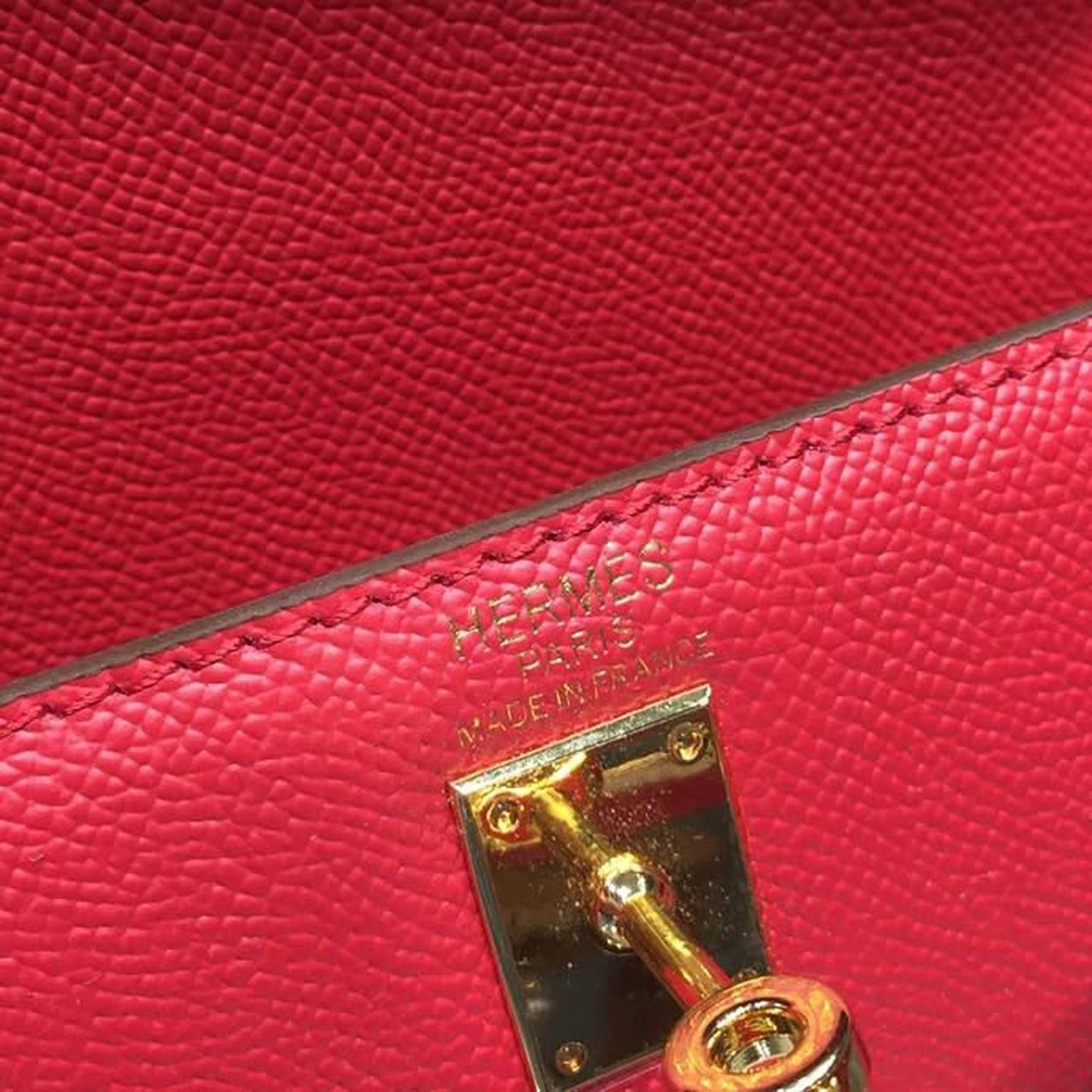 HM Mini Kelly KP Pochette Red For Women Gold Toned Hardware 8.7in/22cm