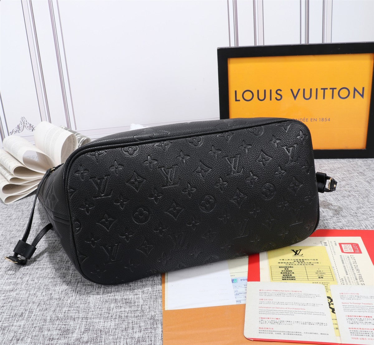 LVNeverfull Monogram Empreinte 32cm/ Black