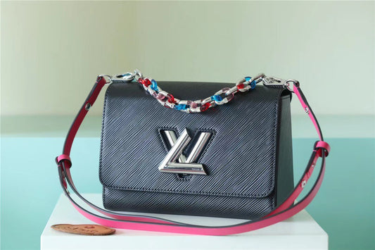 ouis Vuitton Twist MM Epi Black For Women,  Shoulder And Crossbody Bags 9.1in/23cm LV 