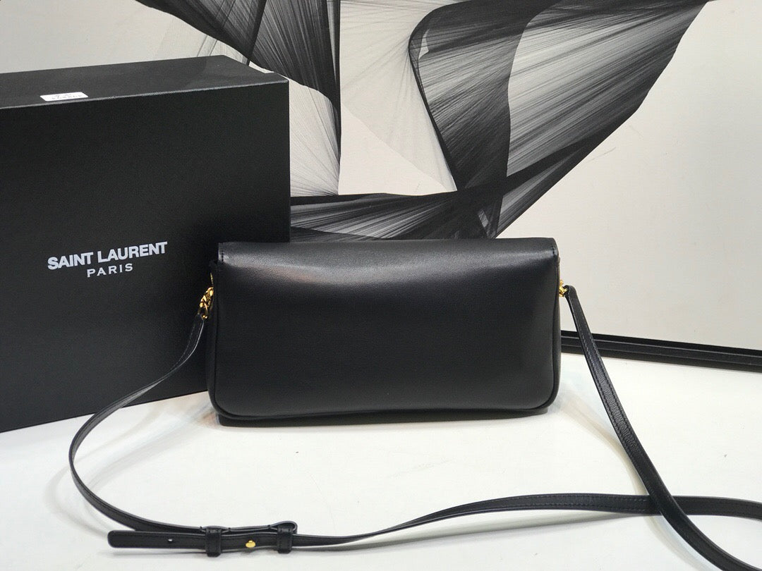 YSSL Kate Tassel Small Shoulder Bag Black For Women 10.2in/26cm YSL P00483545