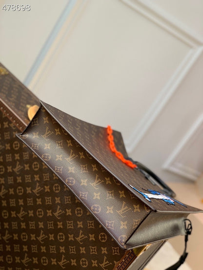 LV Sac Plat Bag Monogram Canvas By Virgil Abloh For Women, WoBags 14.1in/36cm LV M45667