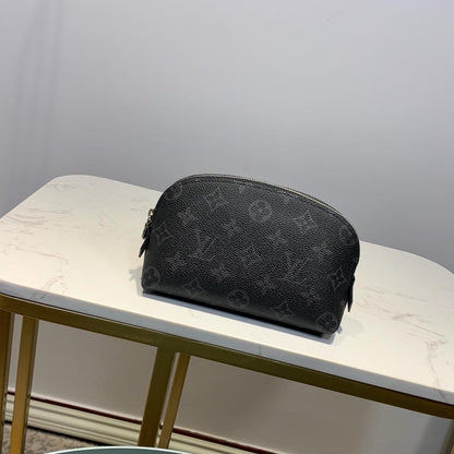 LV Cosmetic Pouch PM Monogram Eclipse Canvas For Women, WoBags 7.5in/19cm LV