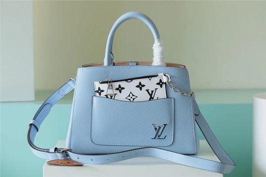 LV Marelle Epi Bleu Nuage Blue For Women, Women’s Handbags, Shoulder And Crossbody Bags 9.8in/25cm LV M59486