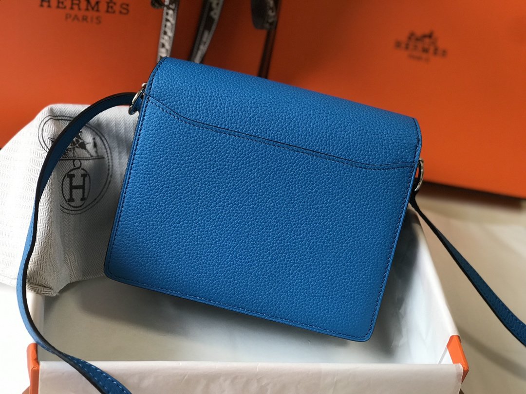 HM Mini Evercolor Sac Roulis 19 Blue For Women, Handbags, Shoulder Bags 7.5in/19cm