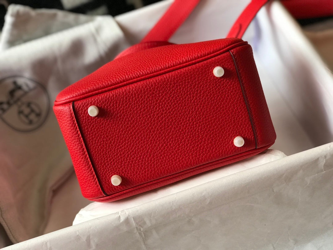 HM Lindy Mini Clemence Bag Red For Women, Women’s Handbags, Shoulder And Crossbody Bags 7.5in/19cm