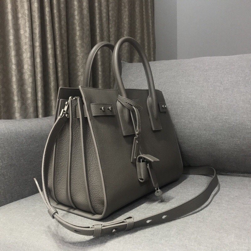 YSSL Sac De Jour Small Stone Grey For Women 12.5in/32cm YSL 