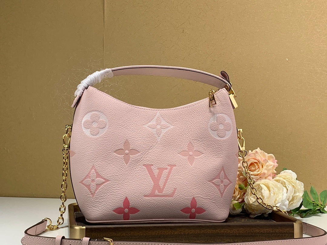 LV Marshmallow Hobo Bag Monogram Empreinte Pink For Women,  Shoulder And Crossbody Bags 9.4in/24cm LV M45697