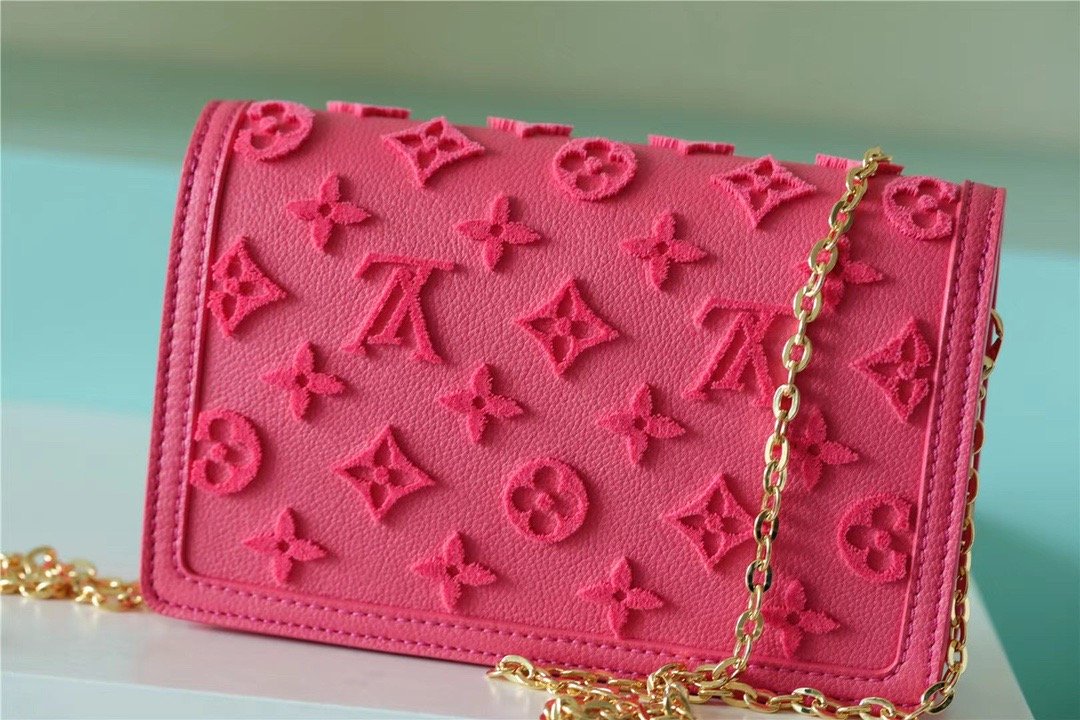 LV Mini Dauphine Monogram Fluo Pink For Women,  Shoulder And Crossbody Bags 18.5cm/7.3in LV M20747