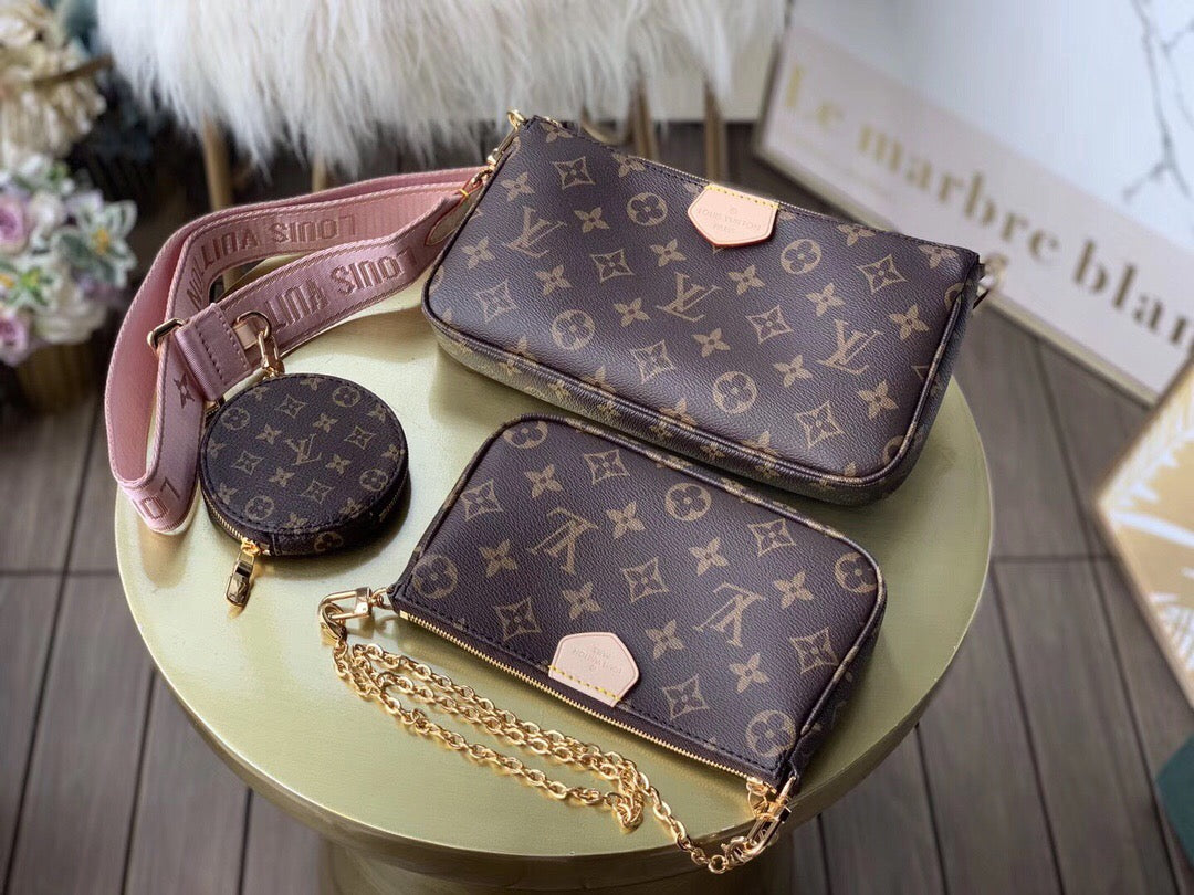 LV Multi Pochette Accessoires Monogram Canvas For Women,  Shoulder And Crossbody Bags 24cm LV M44840