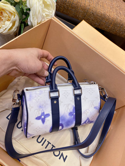 LV Keepall Xs Nano 21cm White-Blue