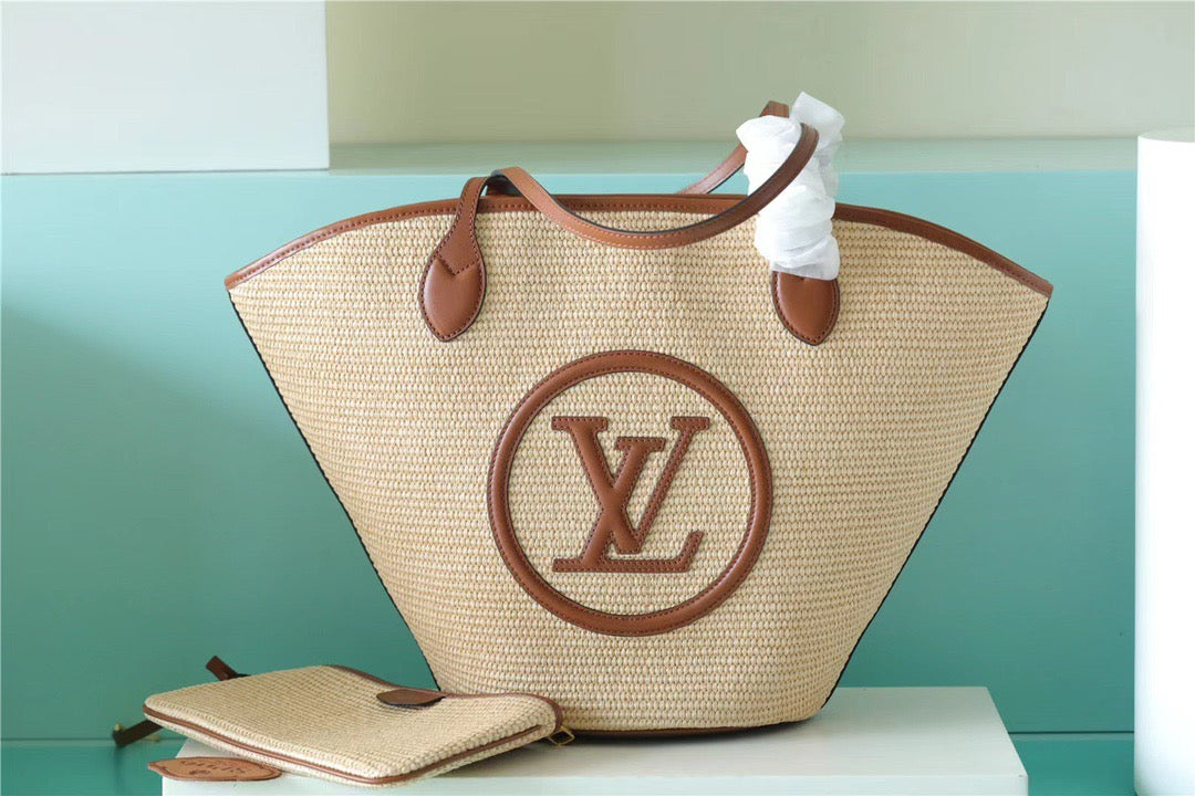 LV Saint Jacques Raffia Caramel Brown For Women,  Shoulder And Crossbody Bags 22.4in/57cm LV M59963