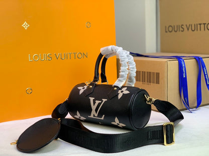 LV Papillon BB Monogram Empreinte Black/Beige For Women,  Shoulder And Crossbody Bags 7.9in/20cm LV M45980