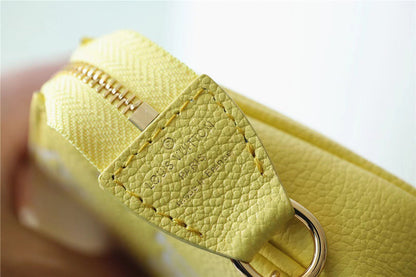 LV Mini Pochette Accessoires Monogram Empreinte Lemon Curd Yellow For Women,  Shoulder And Crossbody Bags 15.5cm/6.1in LV M46129