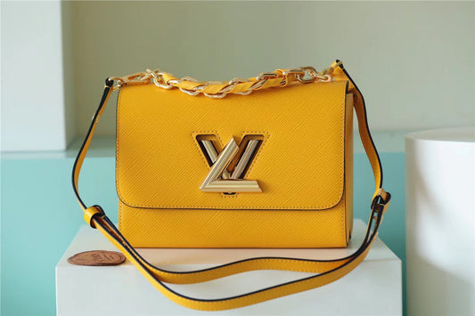 LV Twist MM Epi Sunflower Yellow For Women, Women’s Bags, Shoulder And Crossbody Bags 9.1in/23cm LV M59888