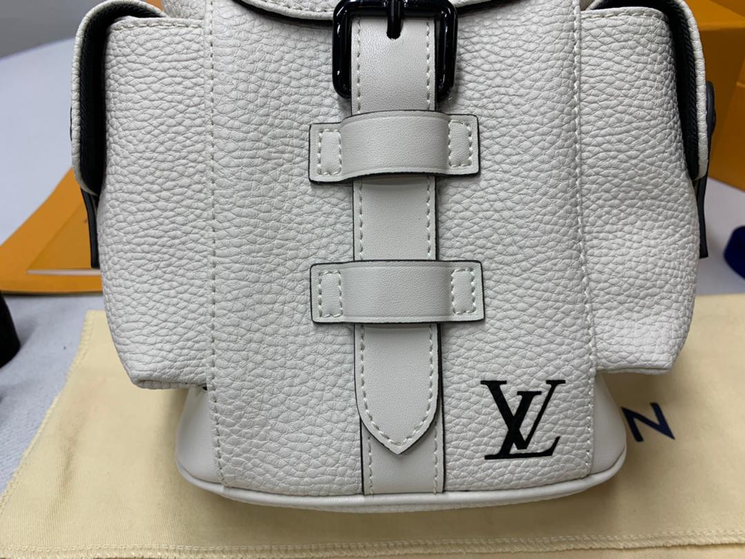 LV Christopher XS Taurillon White For Men, Bags, Shoulder And Crossbody Bags 7.7in/19.5cm LV