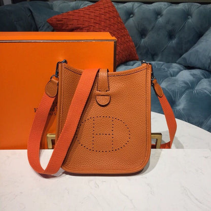 HM Evelyne II TPM Bag Orange For Women Silver Toned Hardware 7.9in/20cm