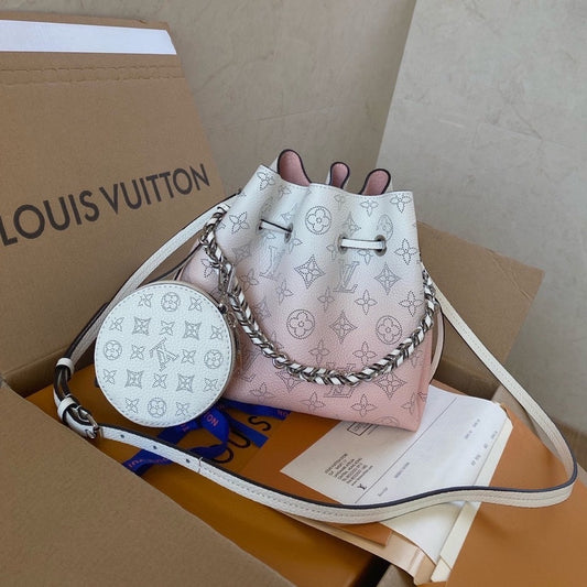 LV Bella Bucket Bag Pink For Women,  Shoulder And Crossbody Bags 7.5in/19cm LV M57855