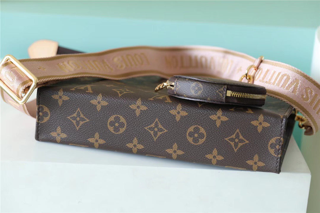 LV Pochette Double Monogram Canvas For Women, Women’s Bags, Shoulder And Crossbody Bags 10.2in/26cm LV