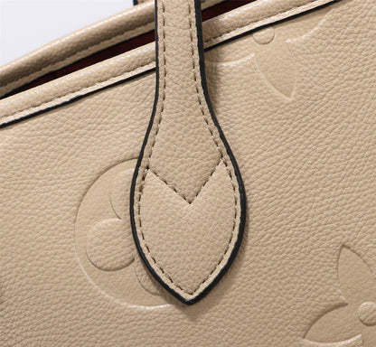 LV Neverfull MM Tote Bag Monogram Empreinte Tourterelle Gray For Women,  Shoulder Bags 12.2in/31cm LV M45686